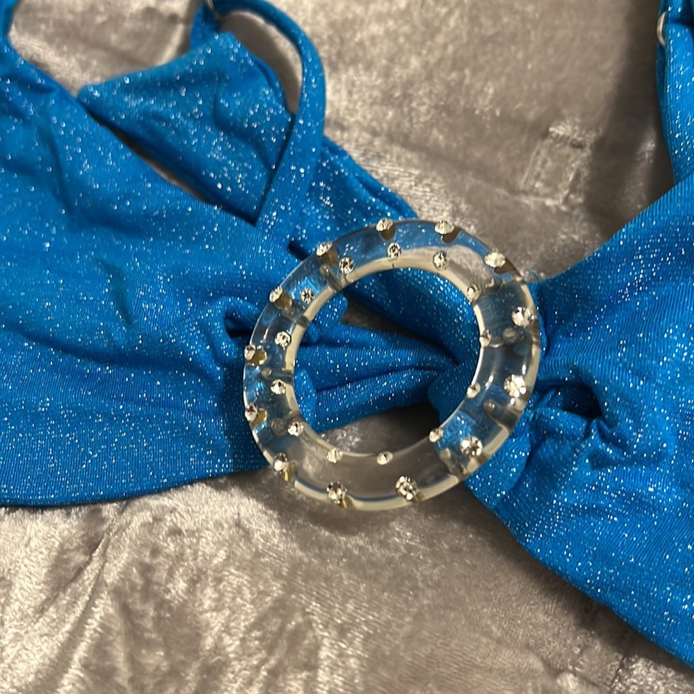 BRAND NEW BEACH BUNNY GLITTER ✨ LEXI X SIZE M blue - Picture 8 of 8